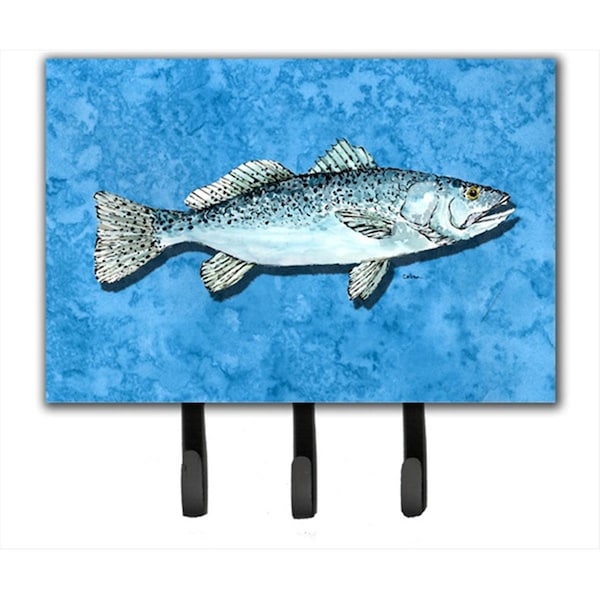 Carolines Treasures Fish Trout Leash Holder or Key Hook 8770TH68 - main